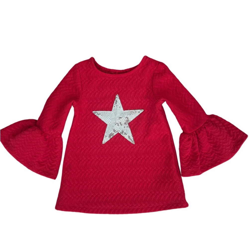 Pastorelle Red Star Kids bell sleeveTop